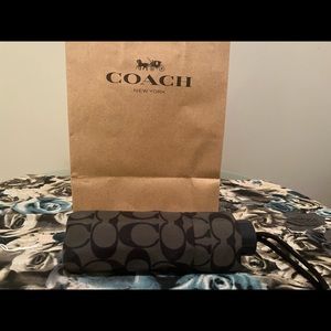 Coach Small Black and Grey Umbrella